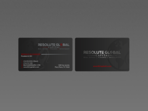 Business Card Design by Creations Box 2015 for resolute global capital | Design: #14020869