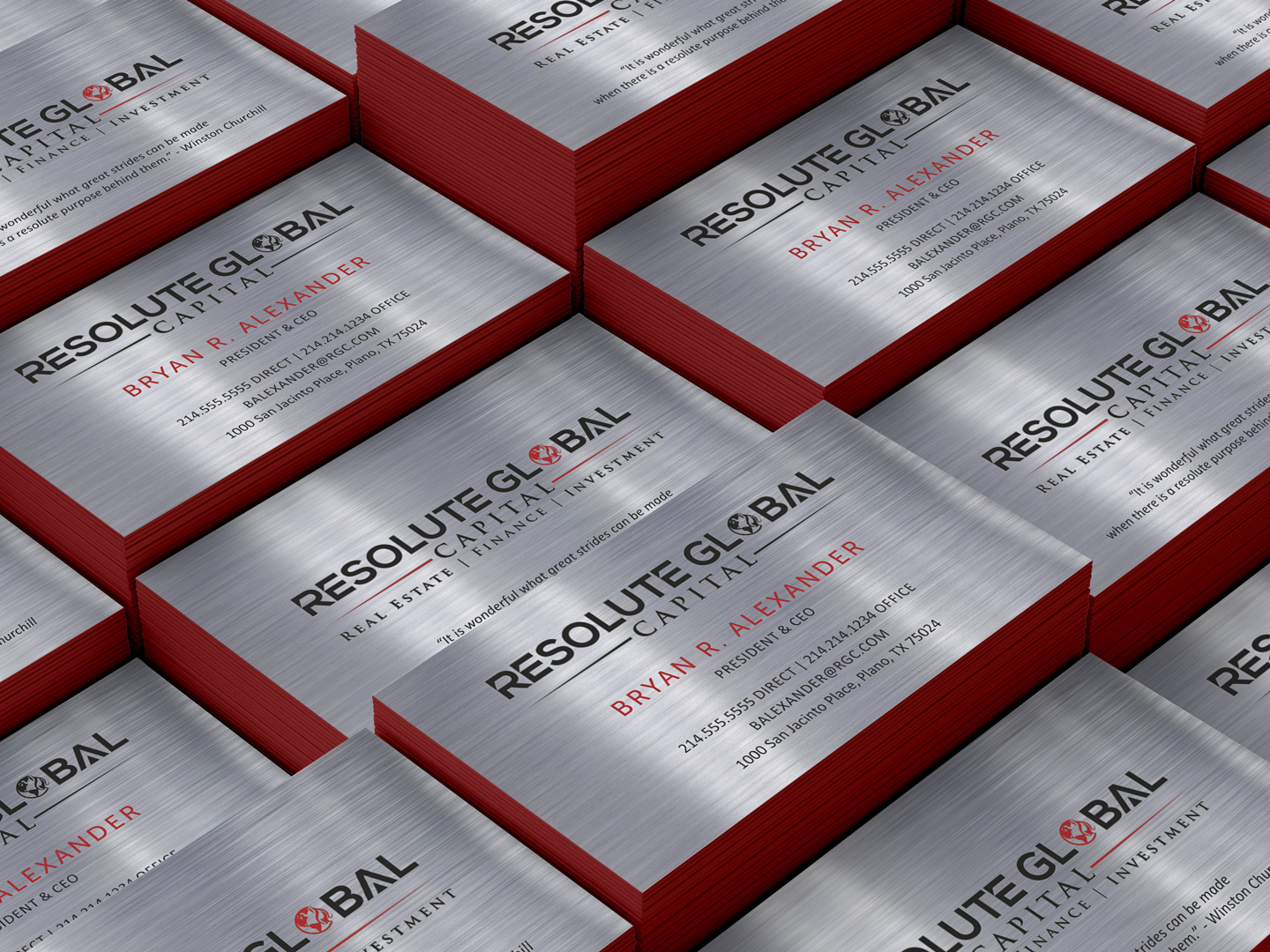 Diseño de Tarjeta de Presentación por HYPdesign para resolute global capital | Diseño #14015488