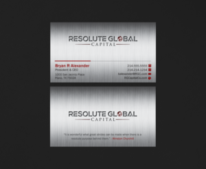 Visitenkarten-Design von Brand aid für resolute global capital | Design: #14019141