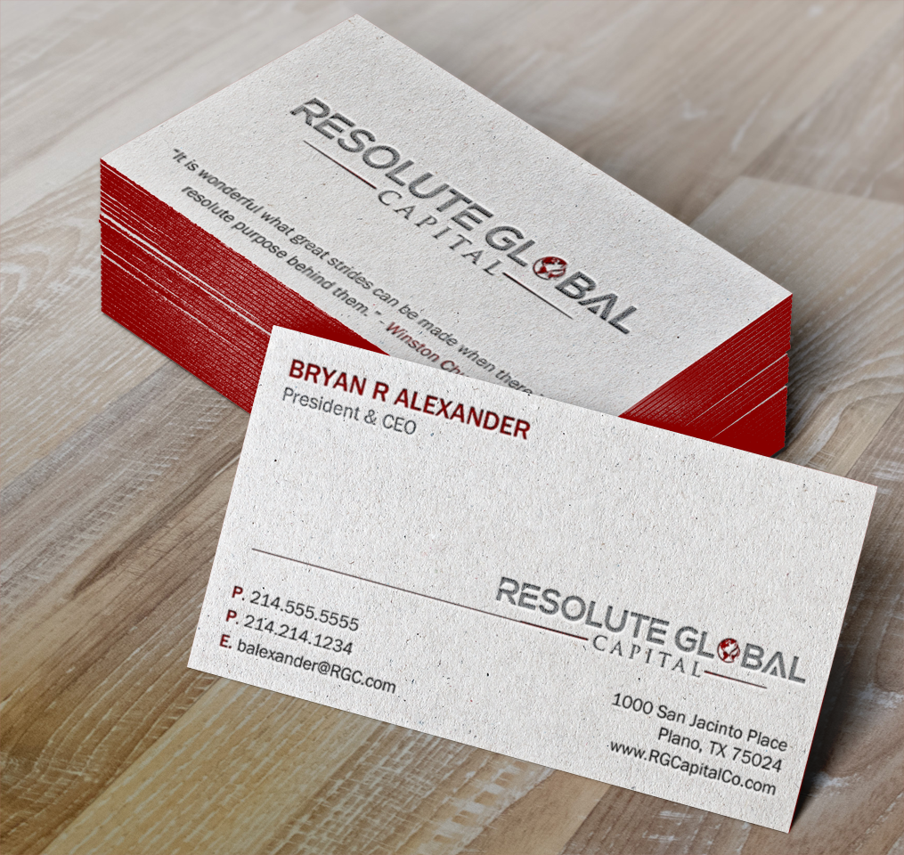Serious, Professional, Business Business Card Design for resolute