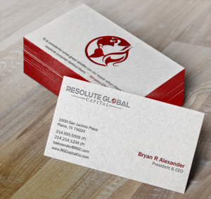 Visitenkarten-Design von Brand aid für resolute global capital | Design: #14024414