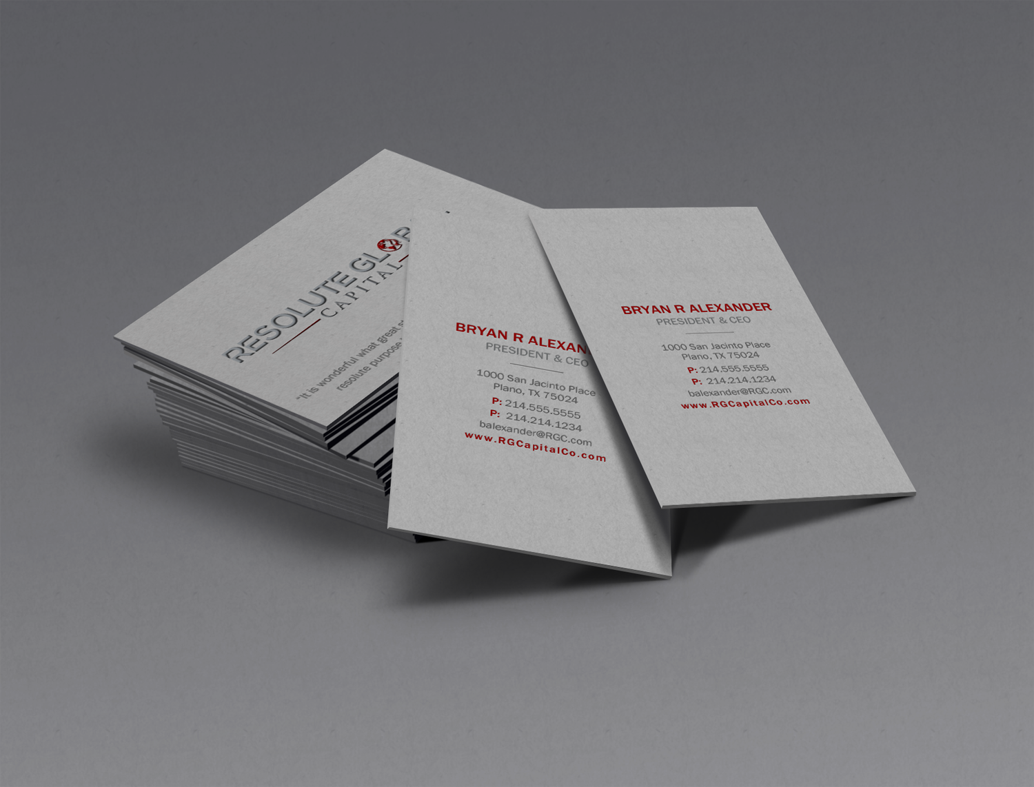 Visitenkarten-Design von Brand aid für resolute global capital | Design #14025287