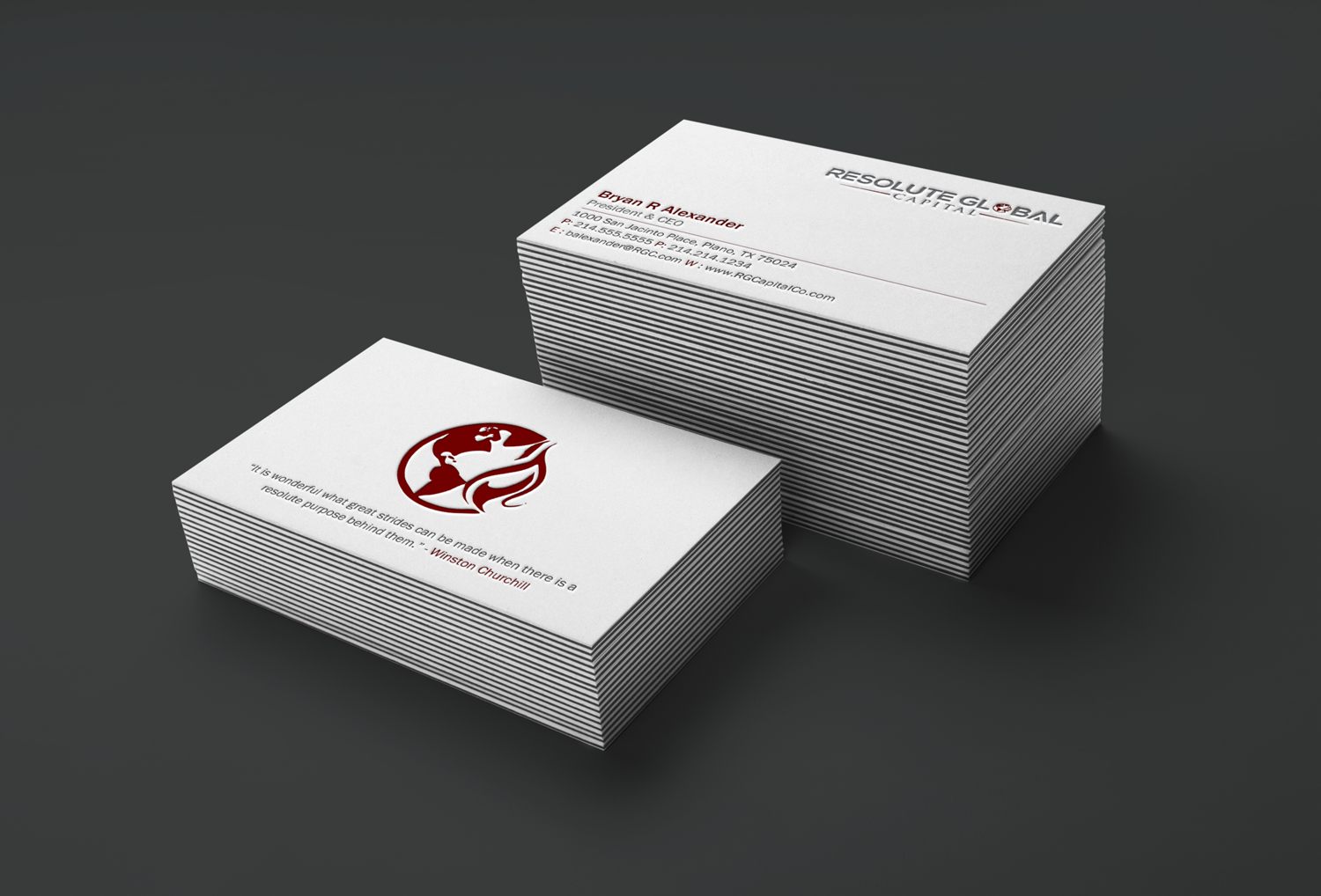 Visitenkarten-Design von Brand aid für resolute global capital | Design #14025289