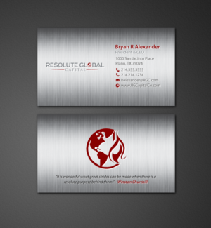 Design de Carte de Visite par chandrayaan.creative pour resolute global capital | Design : #14013795