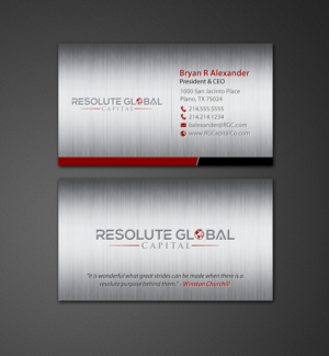 Design de Carte de Visite par chandrayaan.creative pour resolute global capital | Design : #14013798