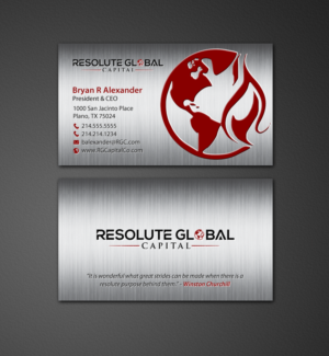 Design de Carte de Visite par chandrayaan.creative pour resolute global capital | Design : #14013819