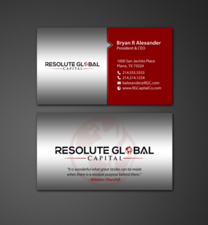 Design de Carte de Visite par chandrayaan.creative pour resolute global capital | Design : #14014201