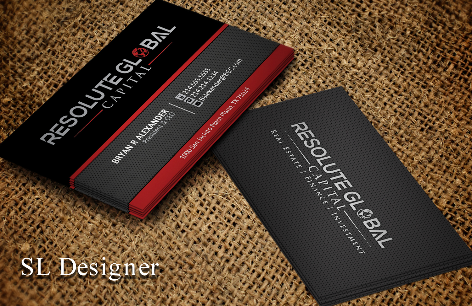 Business Card Design by SL Designer for resolute global capital | Design #13990165