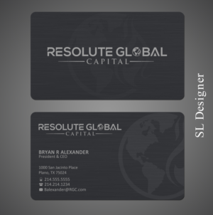 Business Card Design by SL Designer for resolute global capital | Design: #13991728