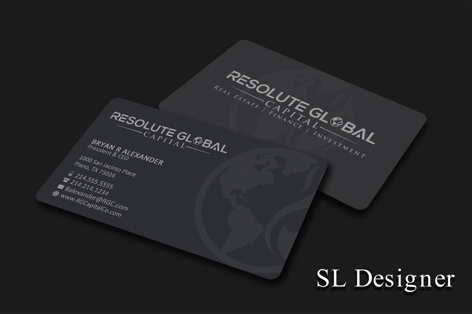Diseño de Tarjeta de Presentación por SL Designer para resolute global capital | Diseño #13991729