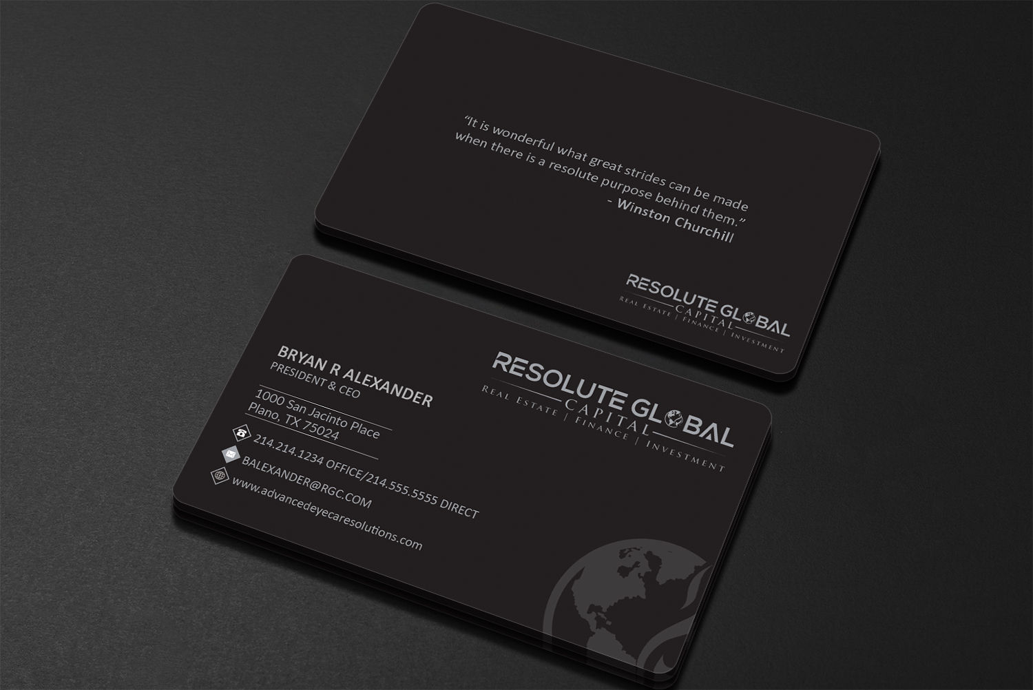Visitenkarten-Design von Batusai49 für resolute global capital | Design #14011207