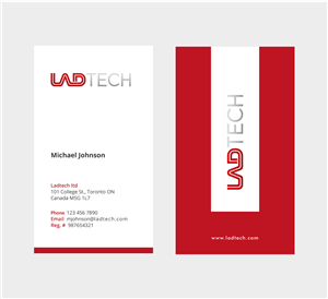Visitenkarten-Design von DesignsTRIBE für Ladtech Ltd | Design: #2551091
