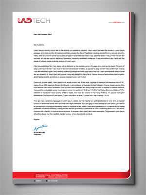 Ladtech Letter head | Diseño de Membrete por shazigns