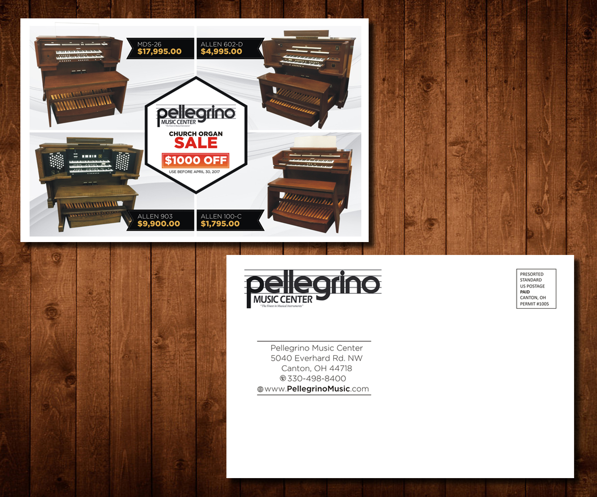 Postcard Design by Designers Hub for Pellegrino Music Center | Design #14024719