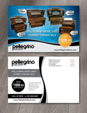 Postcard Design by alex989 for Pellegrino Music Center | Design: #14055024
