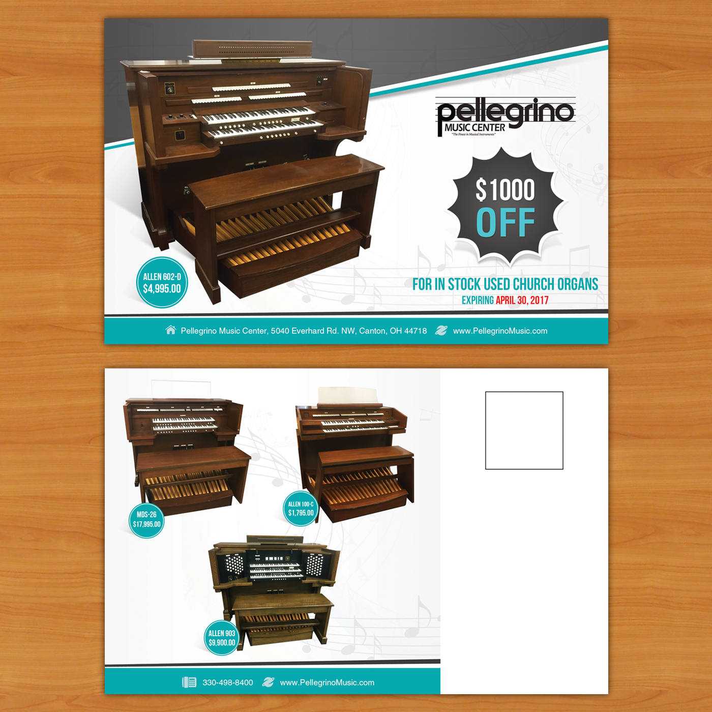 Postcard Design by debdesign for Pellegrino Music Center | Design #14029033