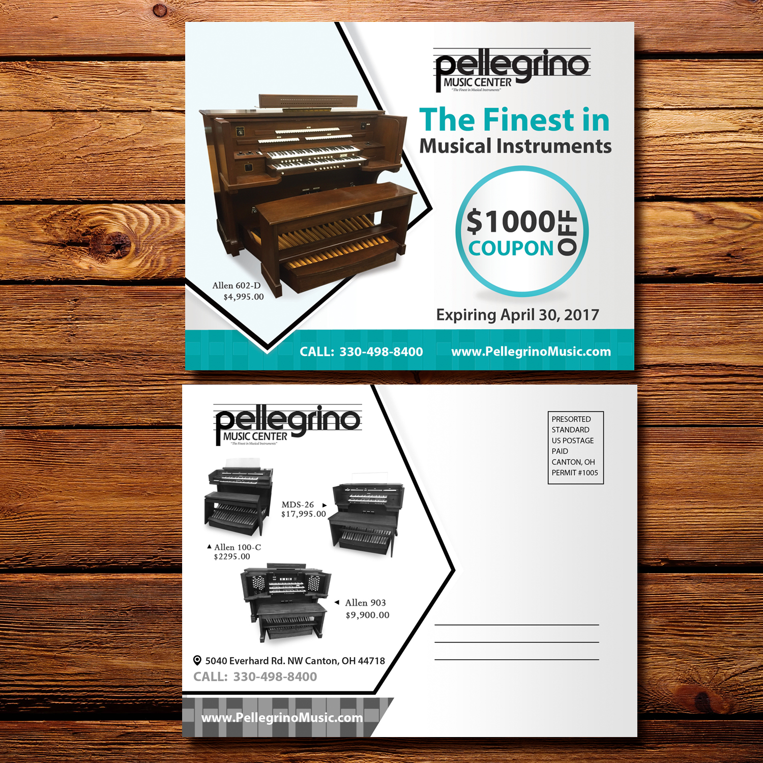 Postcard Design by creative.bugs for Pellegrino Music Center | Design #14082113