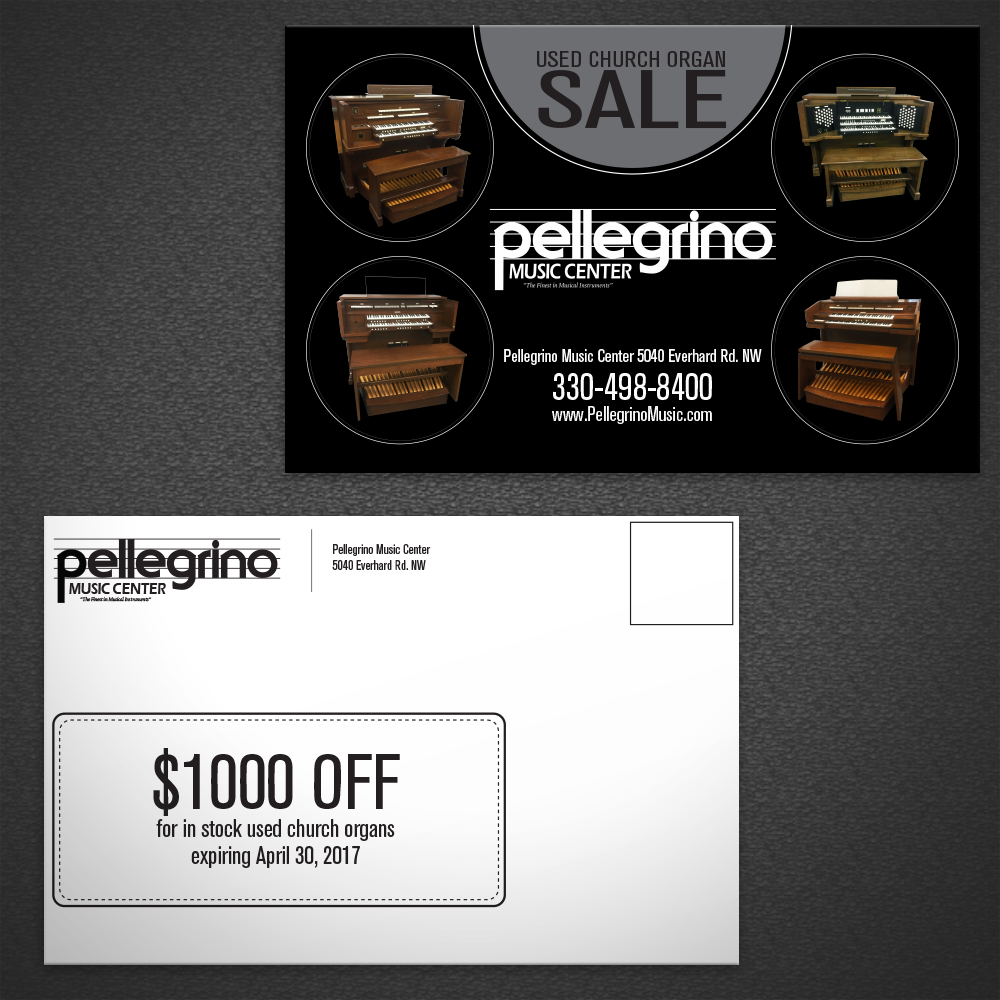 Postcard Design by Mon01 for Pellegrino Music Center | Design #14013223