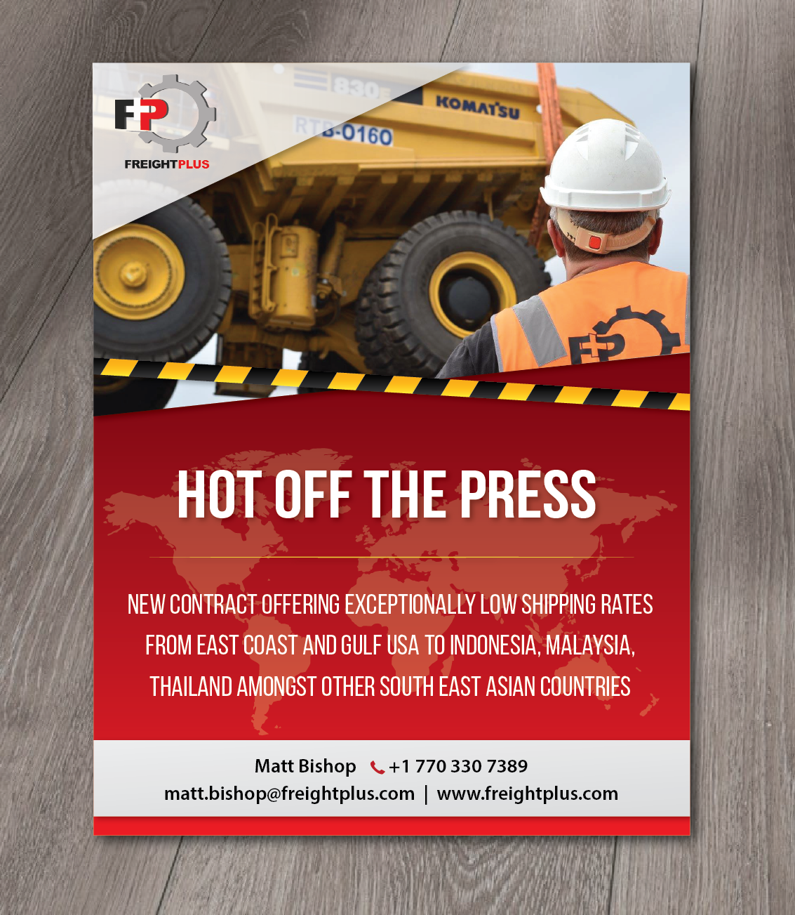 Flyer Design by alex989 for Freightplus (USA) Inc. | Design #14004344