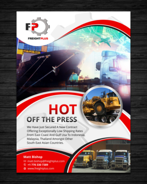 Flyer Design by ecorokerz for Freightplus (USA) Inc. | Design #14005417