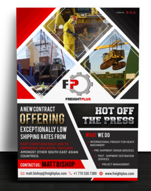 Flyer Design by SD WEBCREATION for Freightplus (USA) Inc. | Design #14009494