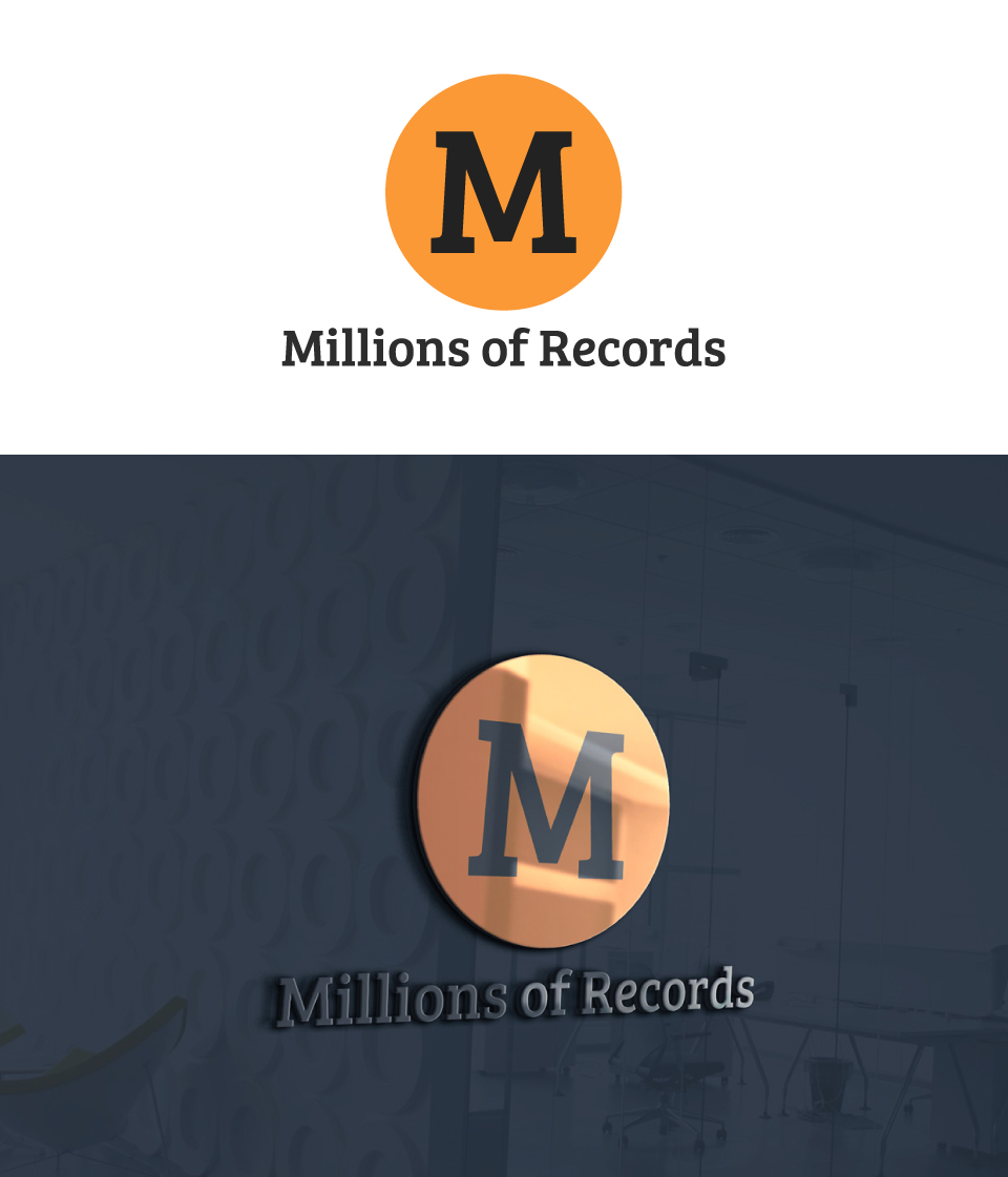 Logo Design by Impressive Solutions for Million of Records | Design #14007463