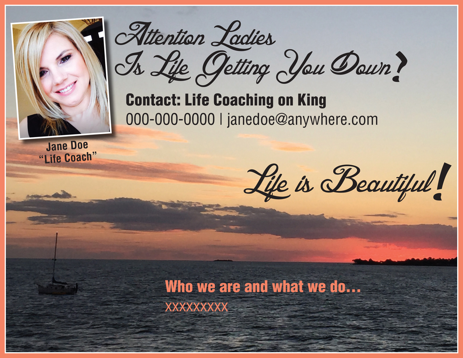 Diseño de Flyer por nfmservice para Life coach on King | Diseño #14057629