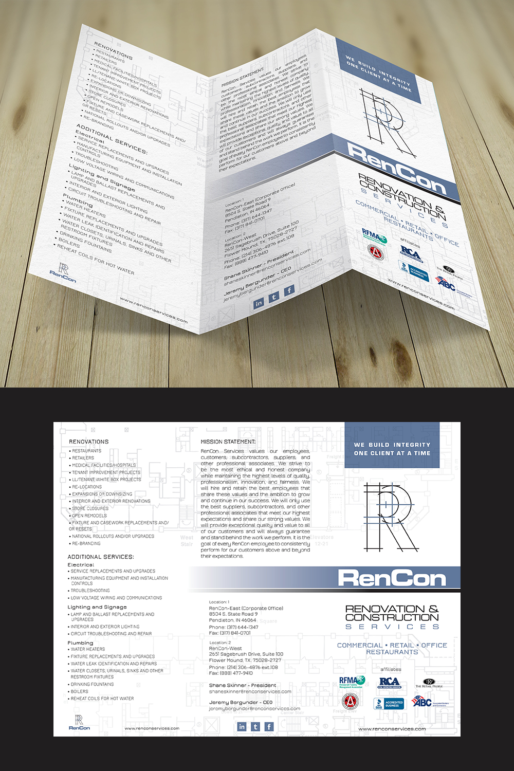 Brochure Design by senja for RenCon Services | Design #14042714