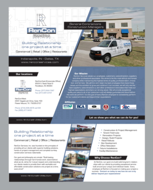 Brochure Design by Achiver for RenCon Services | Design: #14024875