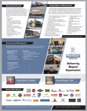 Brochure Design by Achiver for RenCon Services | Design: #14151419