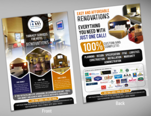 hotel renovation business brochure 1 page front and back | Flyer Design by SAI DESIGNS