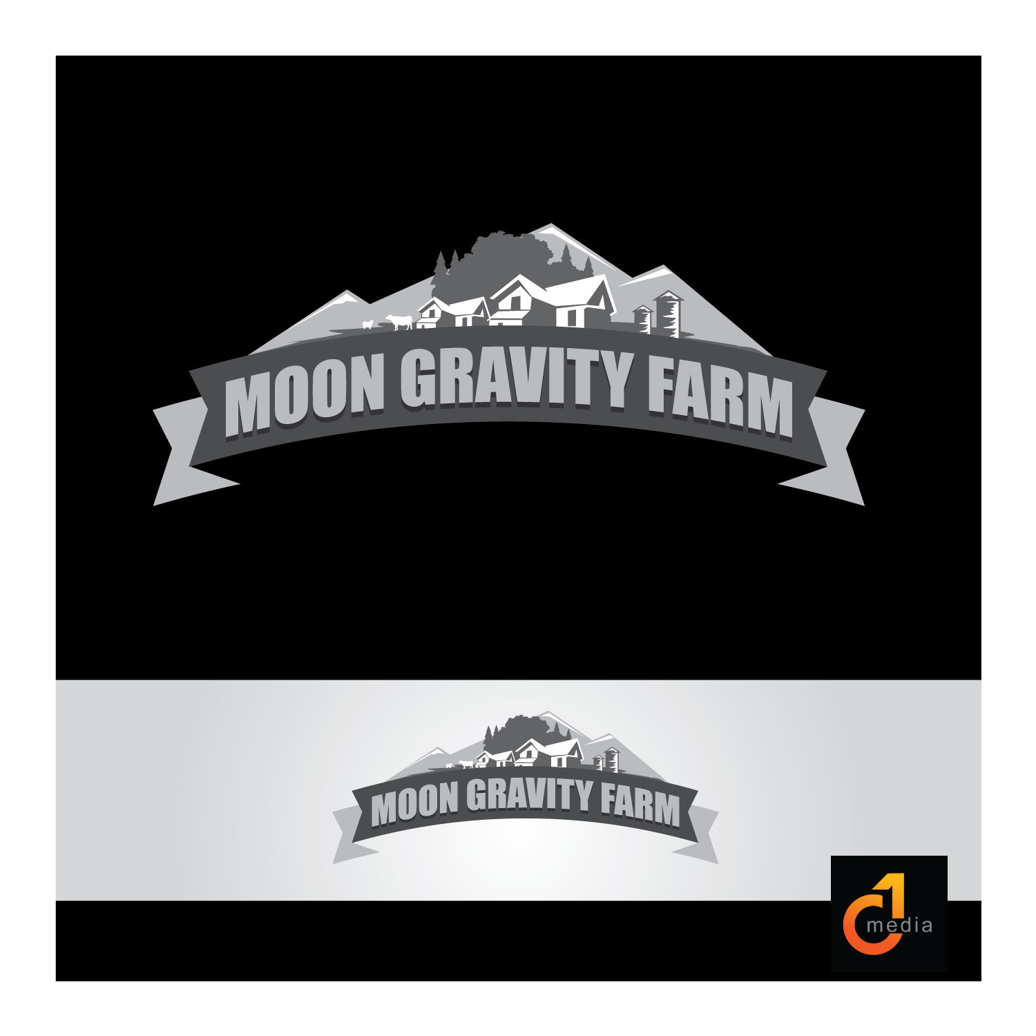 Logo Design by C1 Media for Moon Gravity Farm | Design #14037861