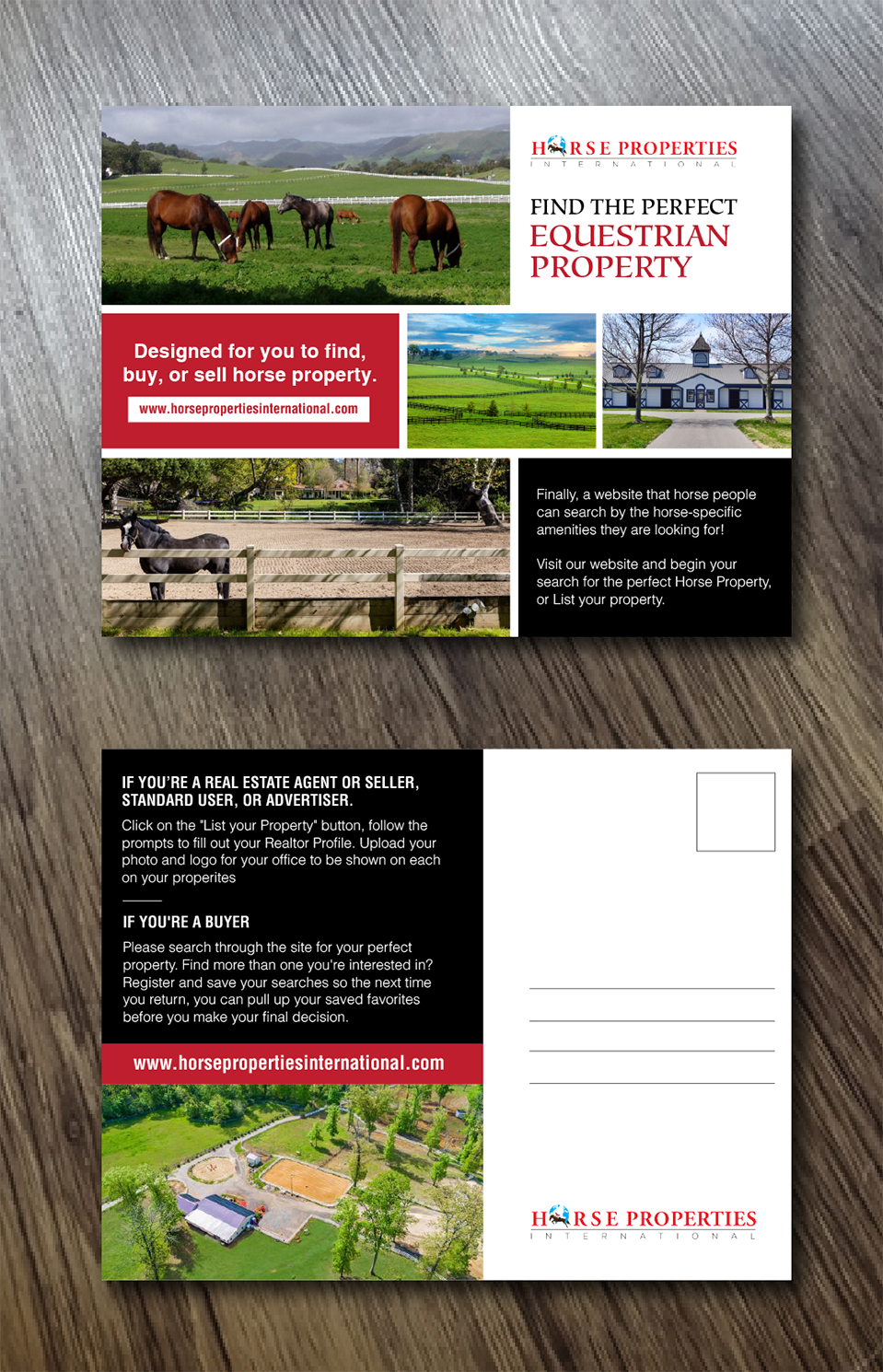 Postcard Design by Alexandar for Horse Properties International | Design #18712782