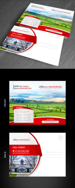 Postcard Design by creative.bugs for Horse Properties International | Design: #18776250
