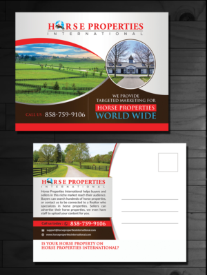 Postcard Design by innovative earth for Horse Properties International | Design: #20802206