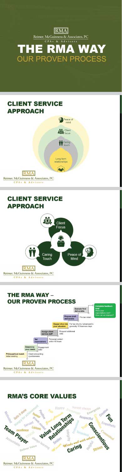 Graphic Design by Annie Creative Service for Reimer, McGuinness & Associates, PC | Design #14927168