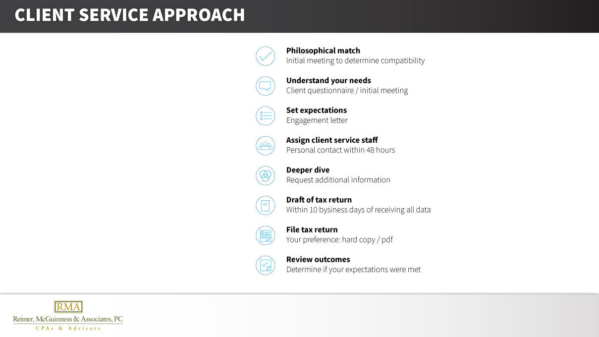 Graphic Design by betablocker for Reimer, McGuinness & Associates, PC | Design #14130227