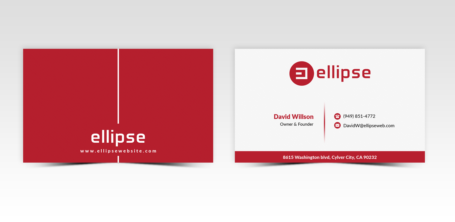 Business Card Design by Pointless Pixels India for Ellipse  | Design #14048489