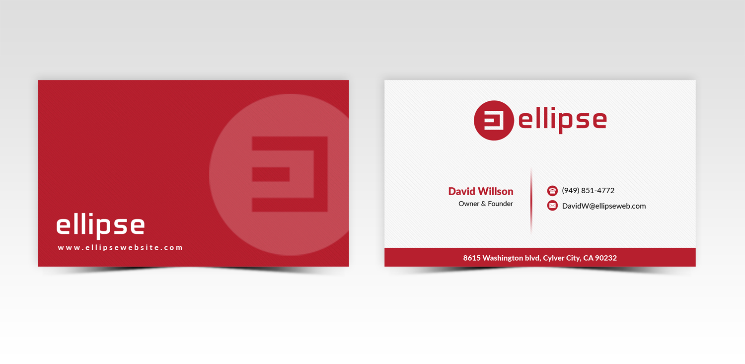 Business Card Design by Pointless Pixels India for Ellipse  | Design #14048495