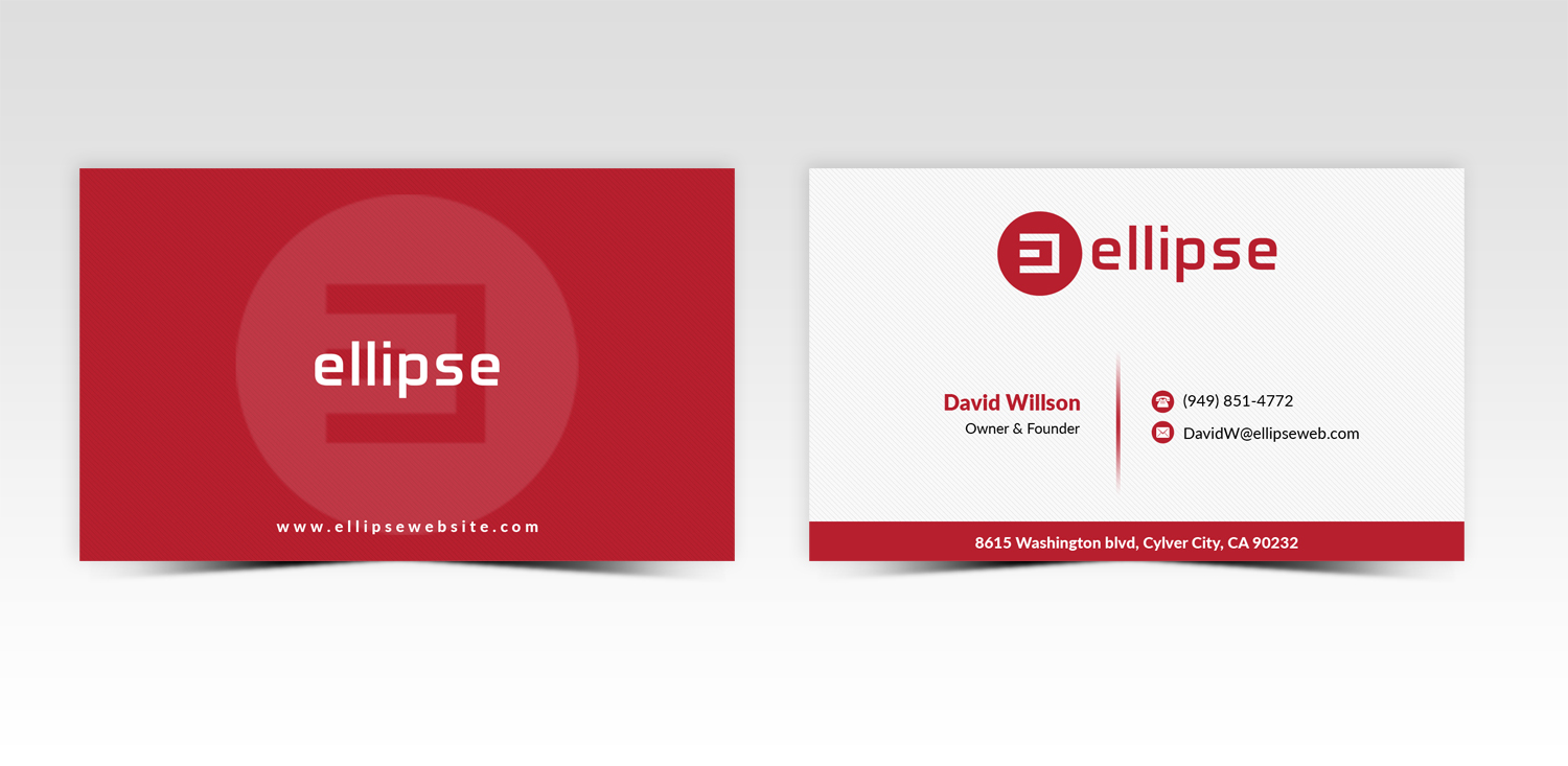 Business Card Design by Pointless Pixels India for Ellipse  | Design #14048851