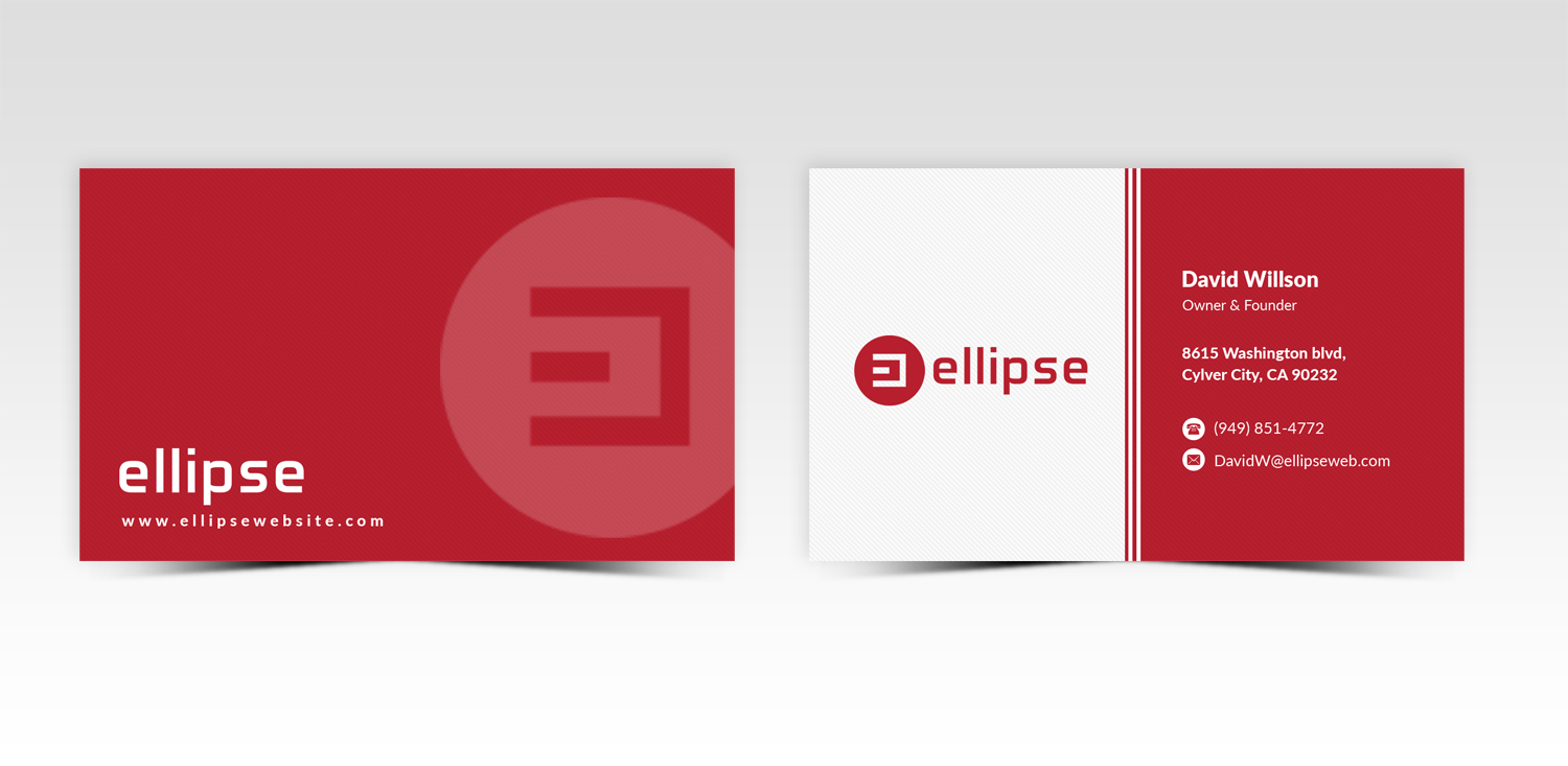 Business Card Design by Pointless Pixels India for Ellipse  | Design #14048864