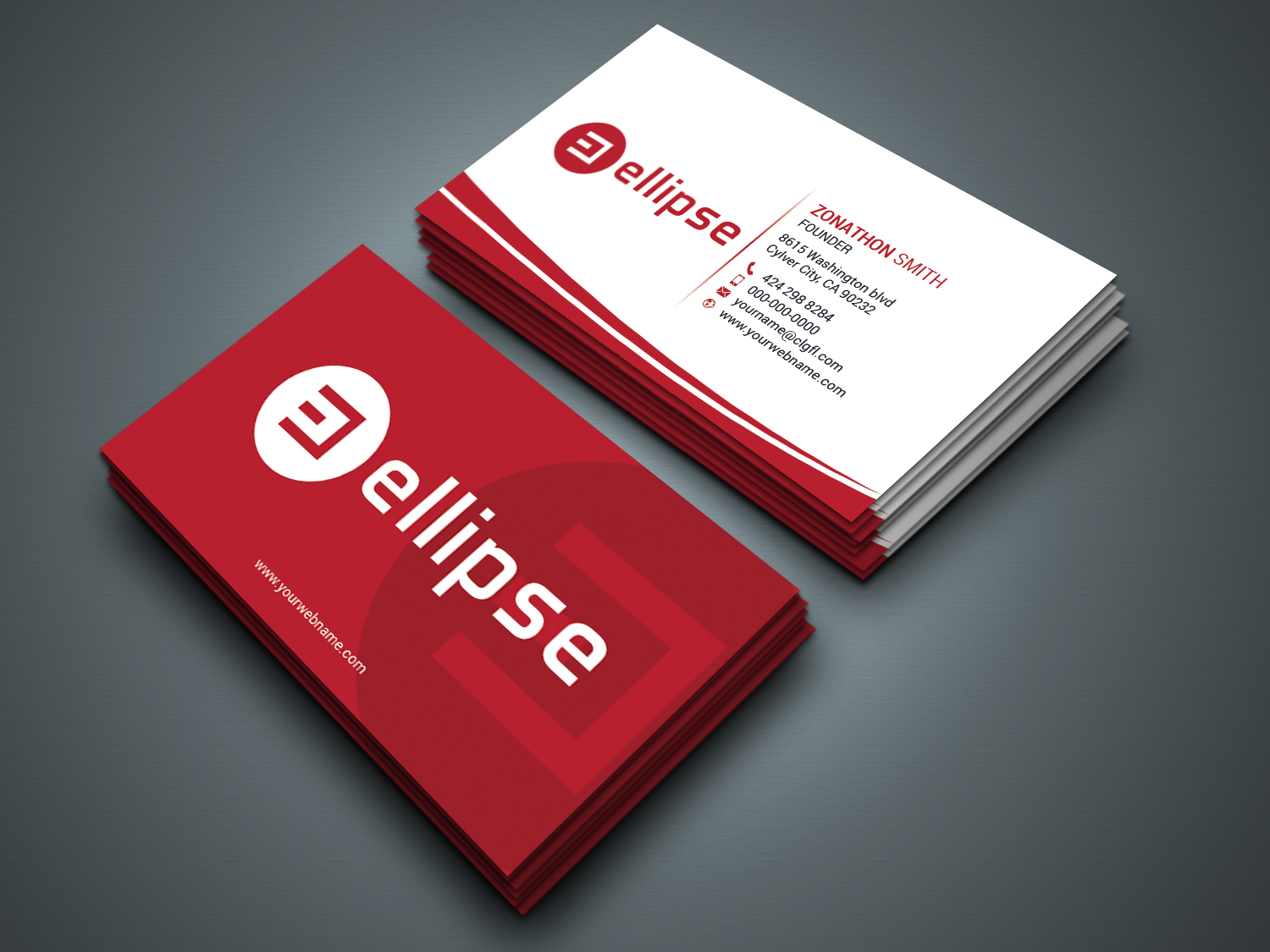 Business Card Design by zahidrabby.bigc for Ellipse  | Design #14059816