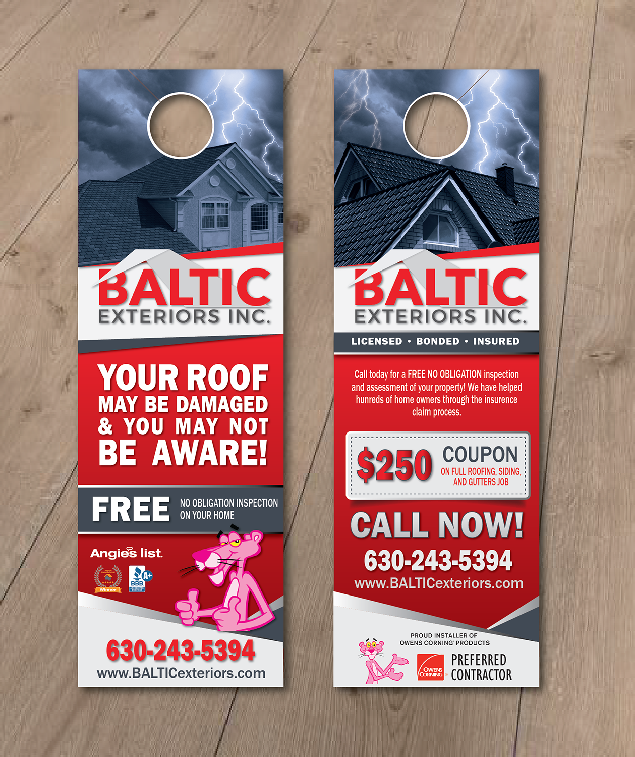 Flyer Design by alex989 for Baltic Exteriors | Design #14067844