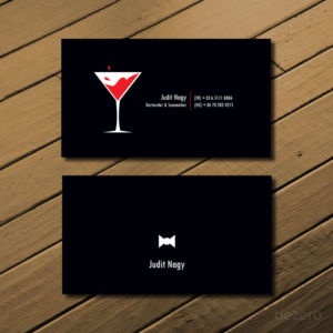 2in1 Bartender & Sommelier needs a business card | Visitenkarten-Design von Dezero