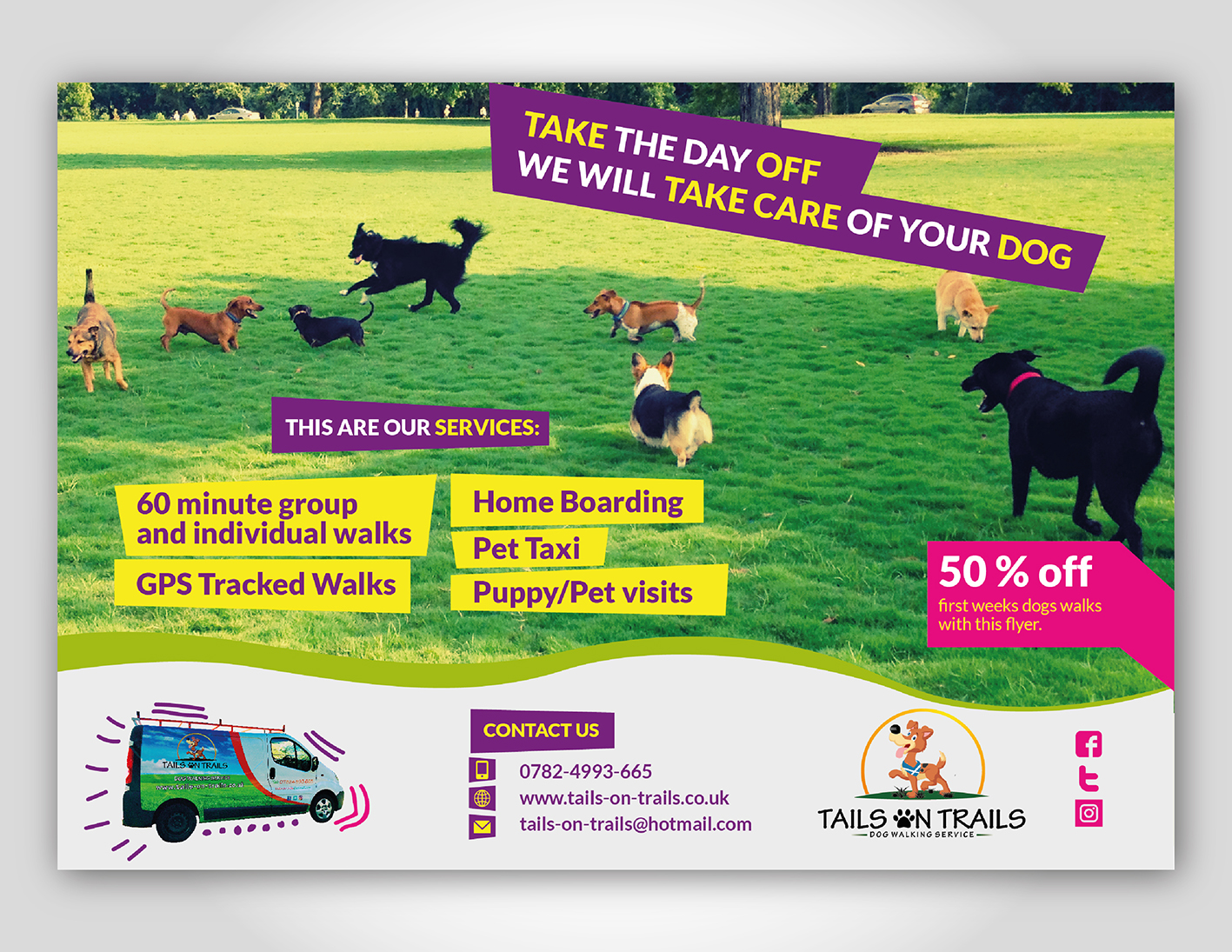 Flyer Design by dahf21 for TAILS ON TRAILS | Design #14136016