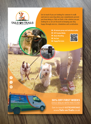 Flyer Design by Alexandar for TAILS ON TRAILS | Design: #14054153