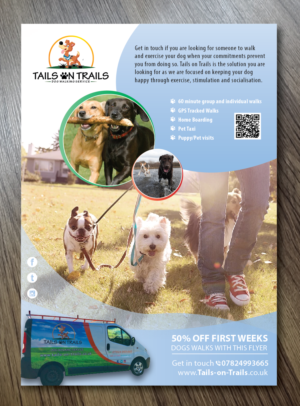 Flyer Design by Alexandar for TAILS ON TRAILS | Design: #14108470