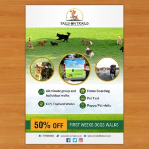 Flyer Design by debdesign for TAILS ON TRAILS | Design: #14070484
