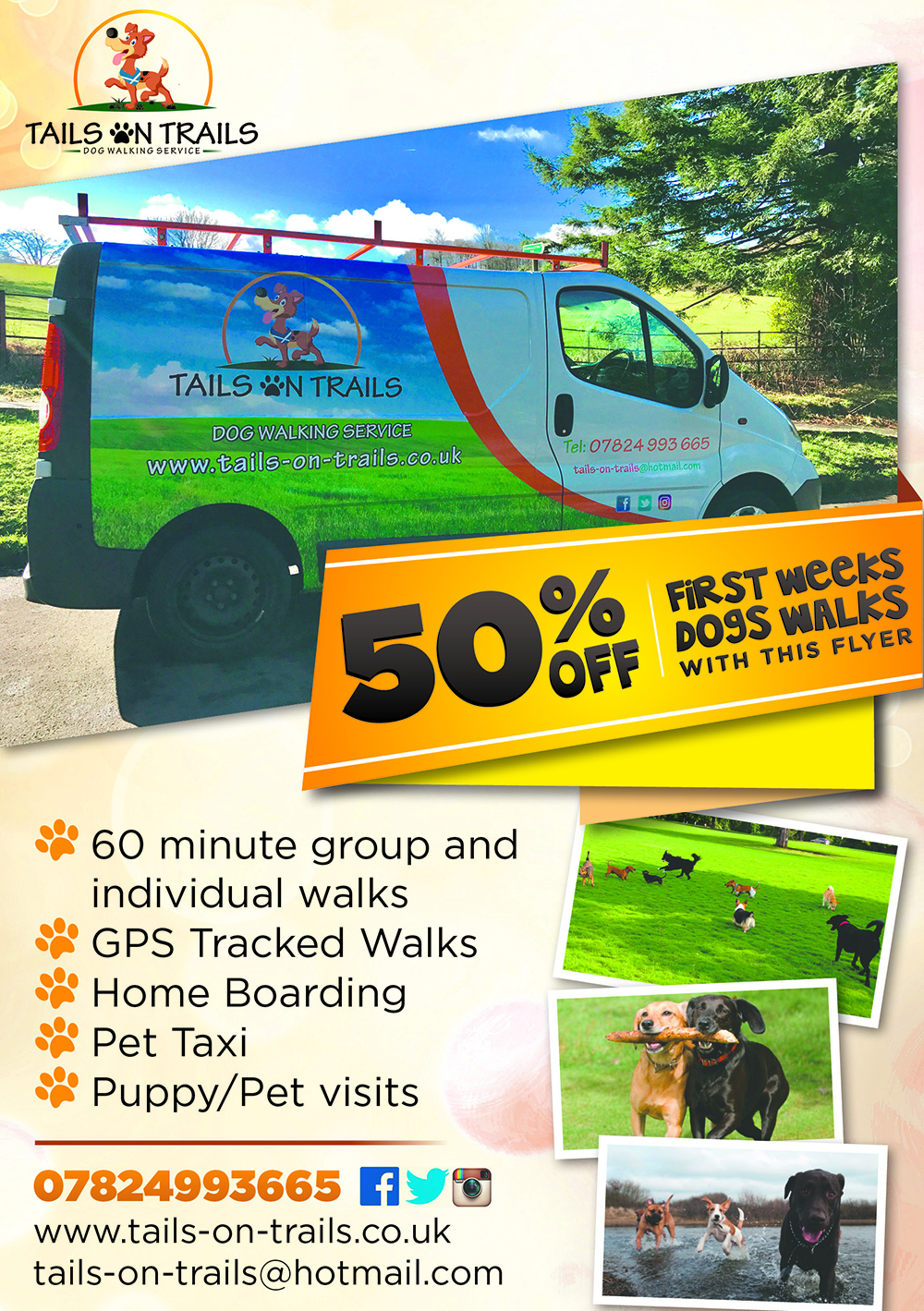 Flyer Design by Kimini for TAILS ON TRAILS | Design #14135536