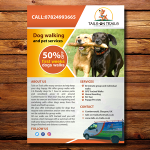 Flyer Design by creative.bugs for TAILS ON TRAILS | Design: #14070367